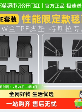【限定款性能特别版毯面】3W全TPE适用于特斯拉焕新Model Y/3脚垫