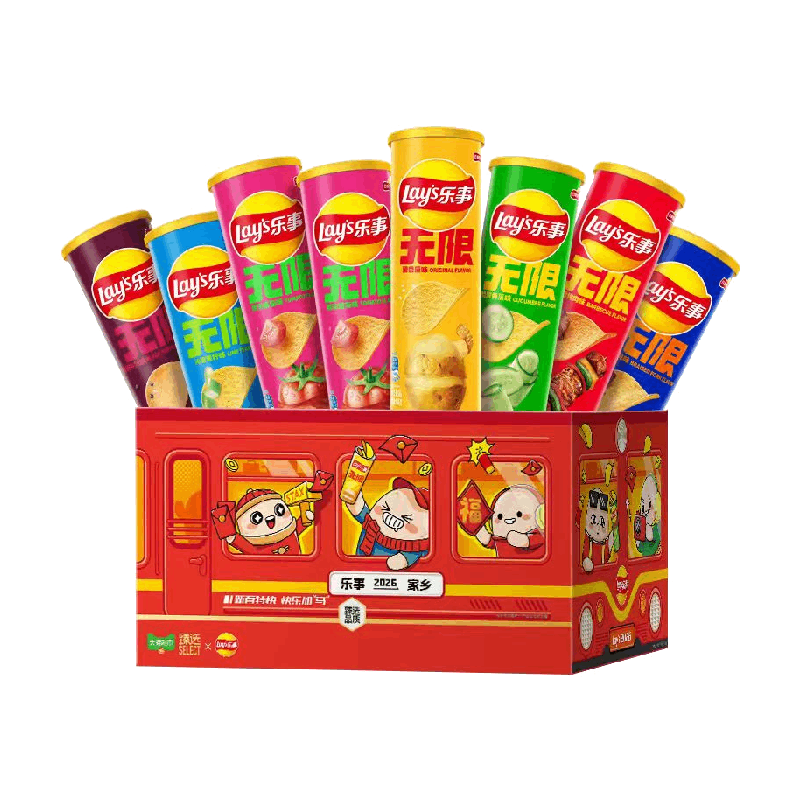 【臻选】【新老包装交替发】乐事罐装薯片专列礼盒832gx1盒新年