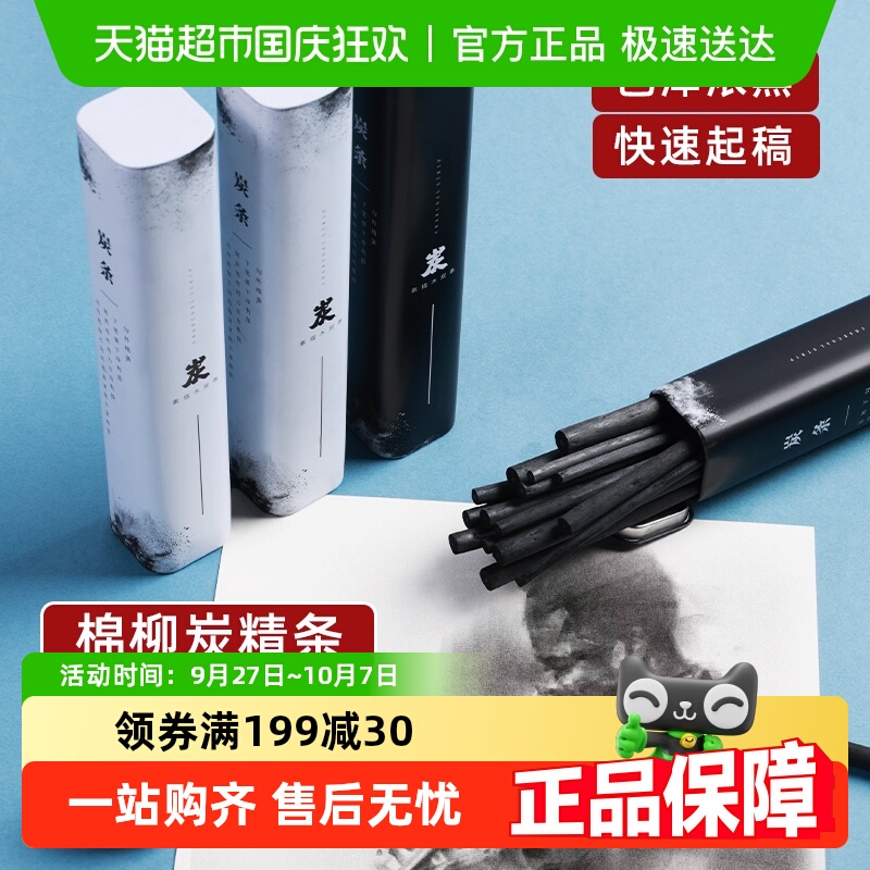 木炭条炭条素描美术生专用炭画笔