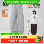 秋冬款 保暖2025新款 儿童弯刀裤 左西女童加绒运动裤 中大童加厚裤 子