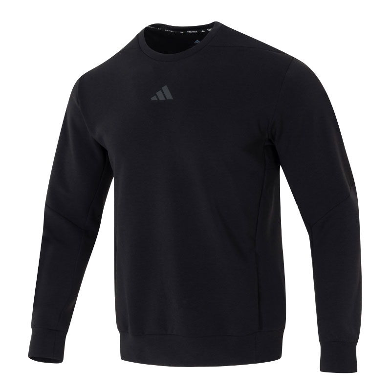 【自营】Adidas阿迪达斯卫衣男装圆领运动服黑色简约时尚套头衫