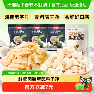 nanguo南国海南特产果干椰子片椰子脆块生椰脆休闲零食烤椰子肉