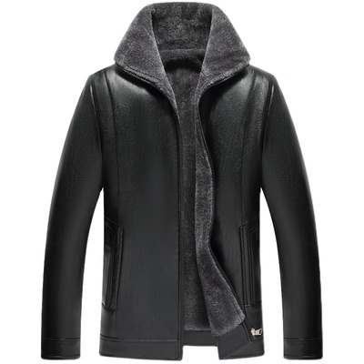 加绒加厚爸爸皮衣