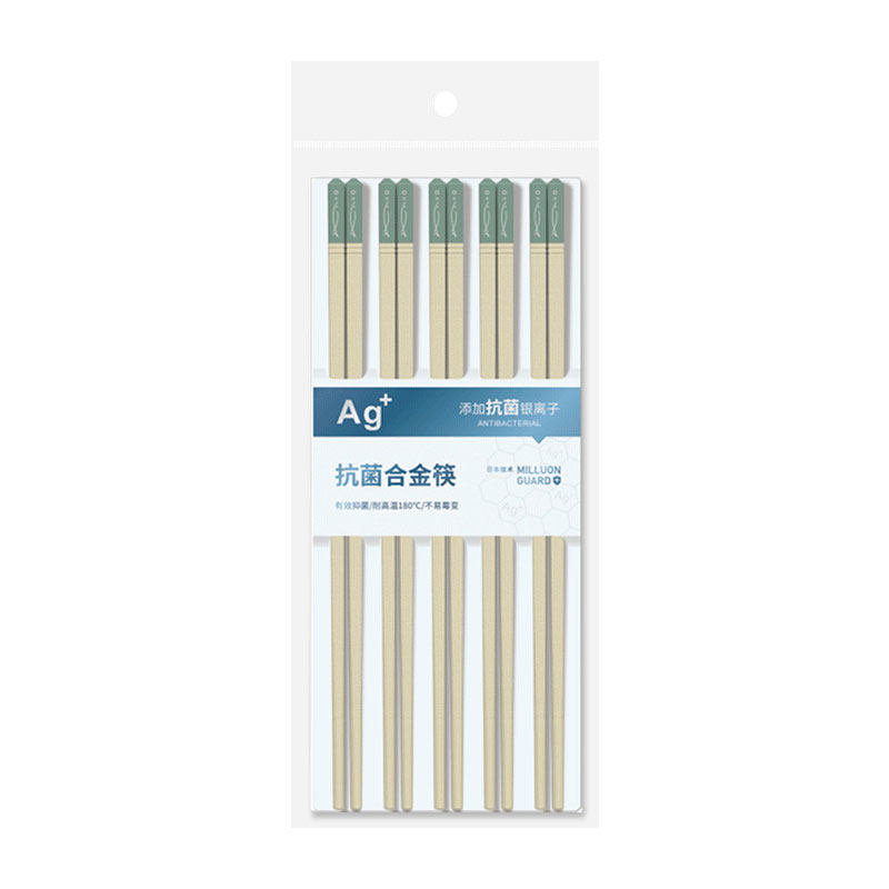 日式抗菌合金筷子防霉5双
