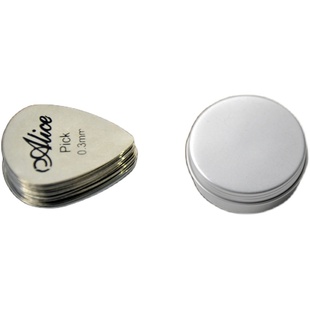 爱丽丝不锈钢吉他拨片民谣贝斯弹片金属电吉她拨片三角拆机片包邮