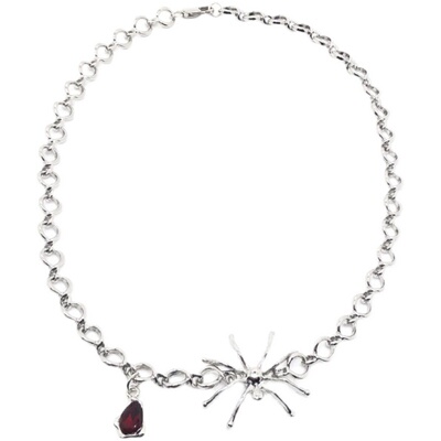 r1se赵磊同款蜘蛛红钻choker项圈