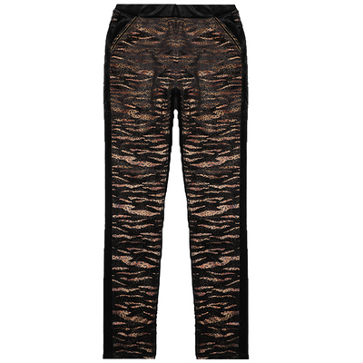 浪莎女士豹纹百搭显瘦时尚保暖裤