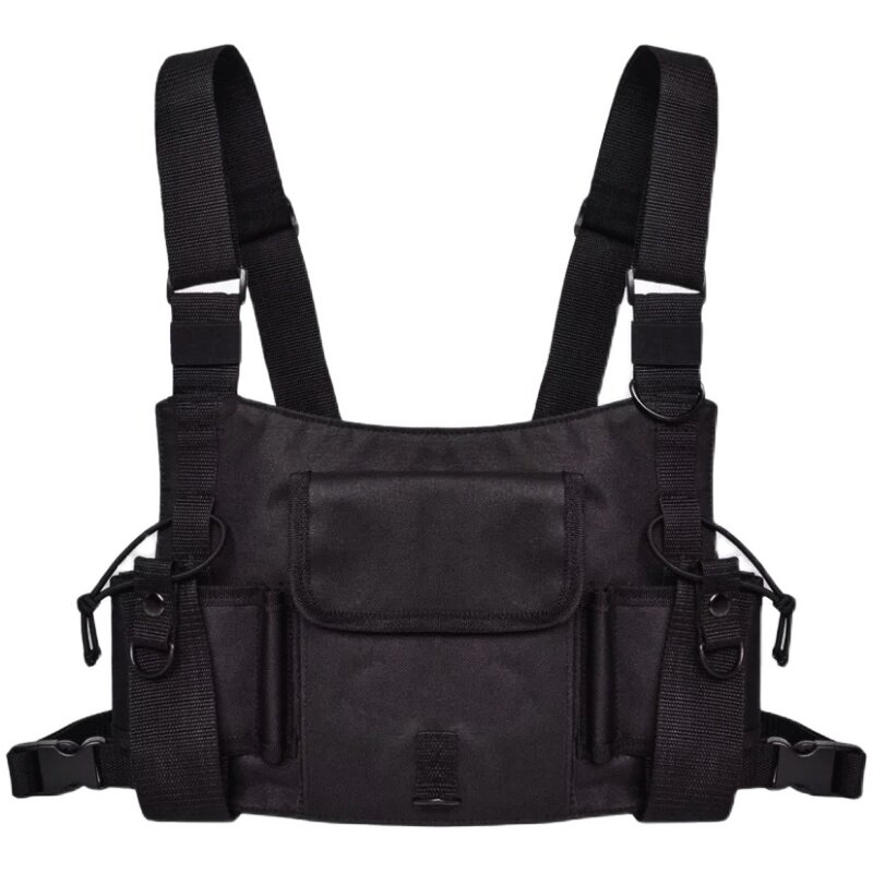 ins潮牌战术背心马甲包胸包多口袋多功能对讲机chest rig bag