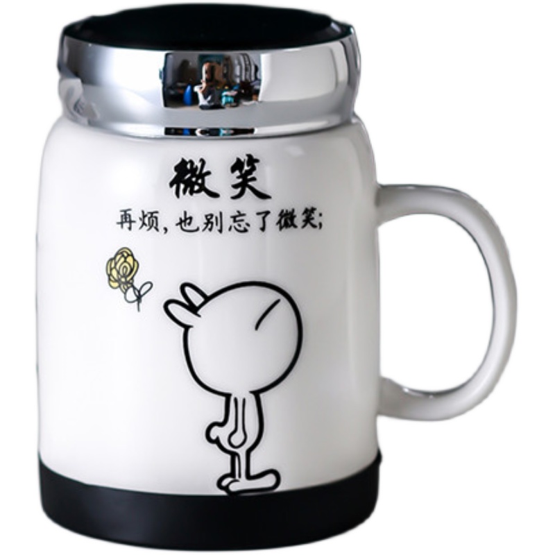 創(chuàng)意個性陶瓷杯子馬克杯帶蓋勺潮流情侶杯家用男女水杯辦公杯定制
