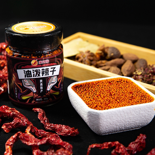 秦阿妹陕西正宗油泼辣子宝鸡特产凉皮红油蘸料香而不辣秦椒辣椒油