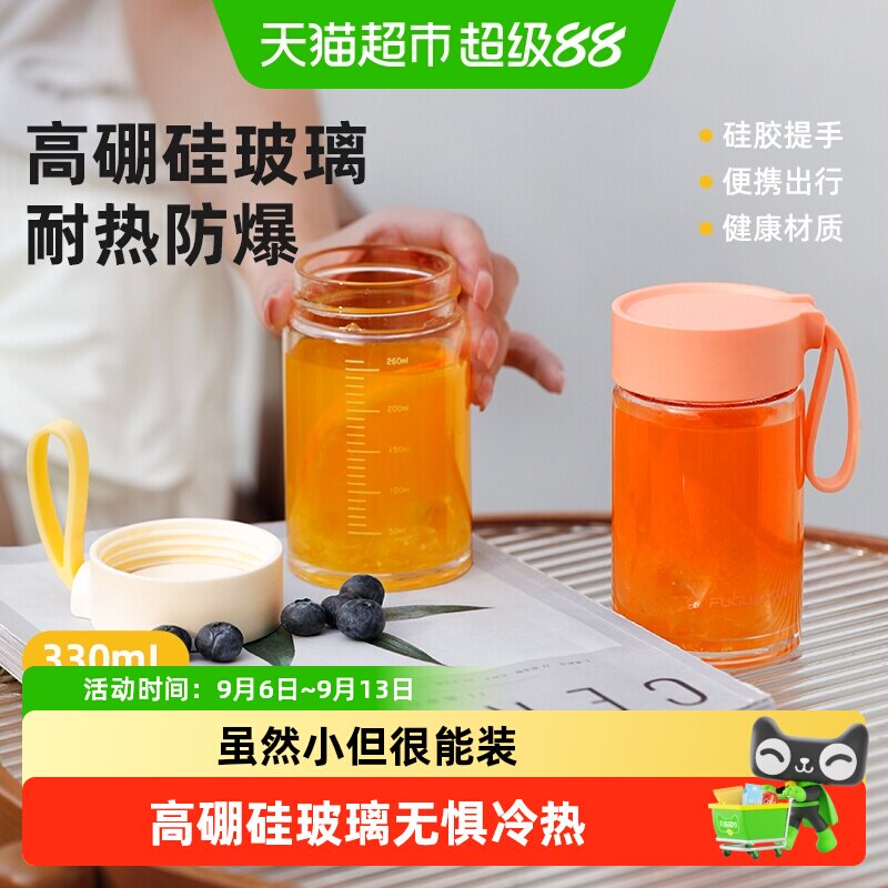 富光ins风高硼硅玻璃杯耐热防爆图片