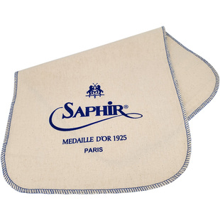 莎菲雅Saphir黑金抛光布上油打蜡麂皮全棉布皮鞋除尘抛光涂油布