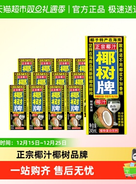 椰树椰汁饮料正宗椰树牌植物蛋白245ml*6盒*2组海南特产