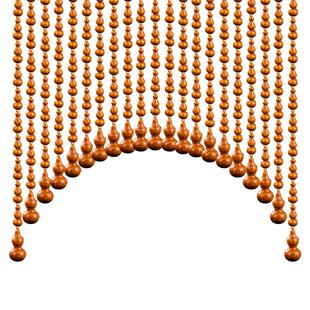 全桃木葫芦门帘珠帘玄关隔断客厅卧室卫生间家用免打孔挂帘