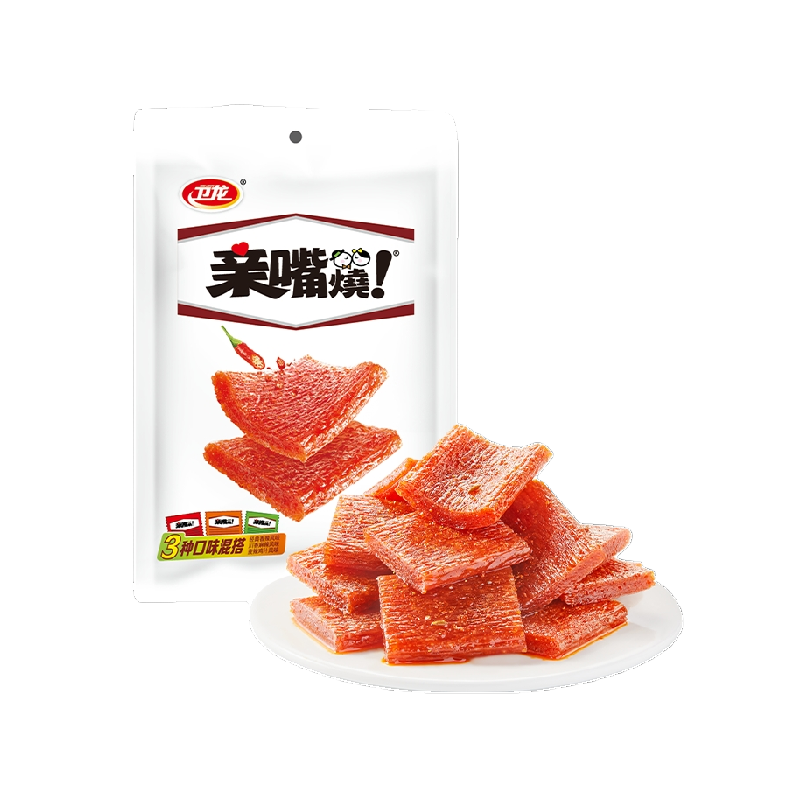 卫龙辣条亲嘴烧300g*1袋混合口味休闲零食品大刀肉小吃麻辣豆干