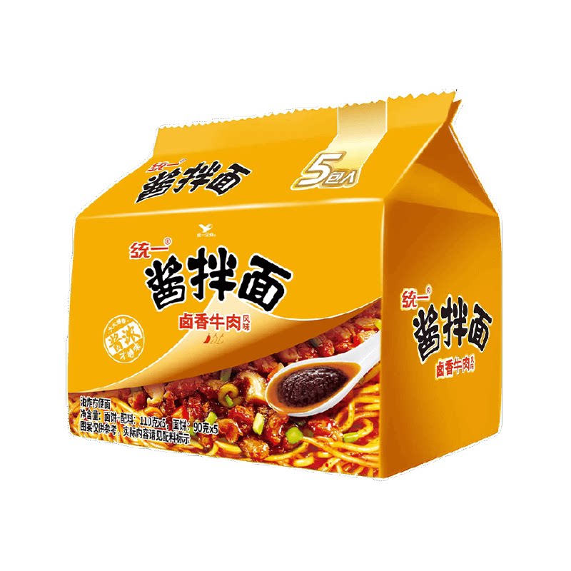 统一酱拌面方便面泡面卤香牛肉风味豆豉辣酱拌面炸酱面组合夜宵