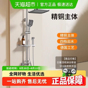 家用洗浴淋雨喷头增压沐浴浴室卫生间淋浴器龙头 精铜淋浴花洒套装
