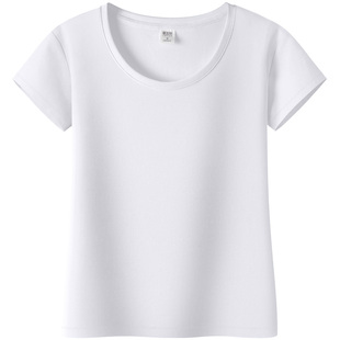 纯色t恤女短袖显瘦紧身内搭打底衫短款春夏体恤修身白色上衣半袖