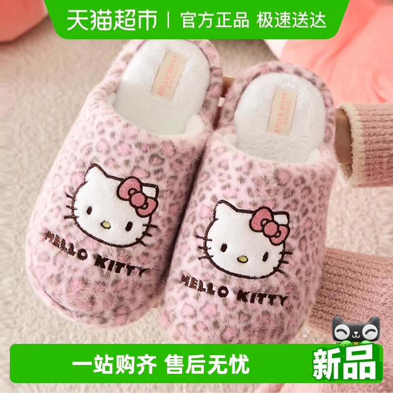 利达妮女士卡通可爱毛绒kt棉拖