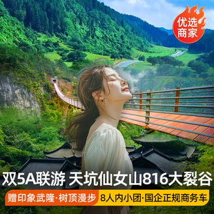 重庆旅游周边两日游纯玩小团武隆天生三桥大裂谷旅行社包车跟团游