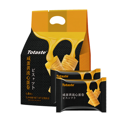 土斯Totaste咸蛋黄流心蛋卷饼干
