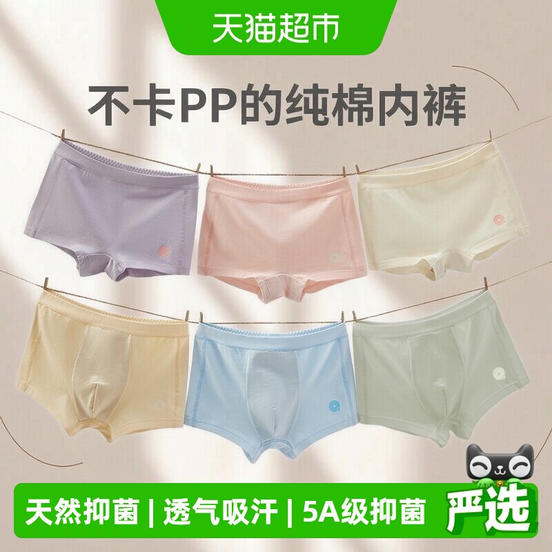 Q21儿童纯棉抑菌不夹PP内裤图片