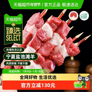 【臻选】西鲜记宁夏盐池滩羊沙地红柳大串烧烤羊肉串大串新鲜正宗