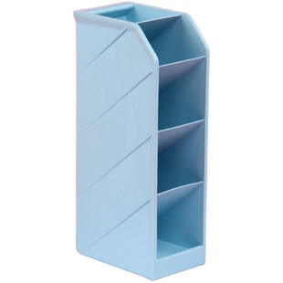 晨光斜插式笔筒女ins北欧个性简约笔架收纳学生桌面多功能四格创意时尚可爱亚克力大容量儿童笔桶文具收纳盒