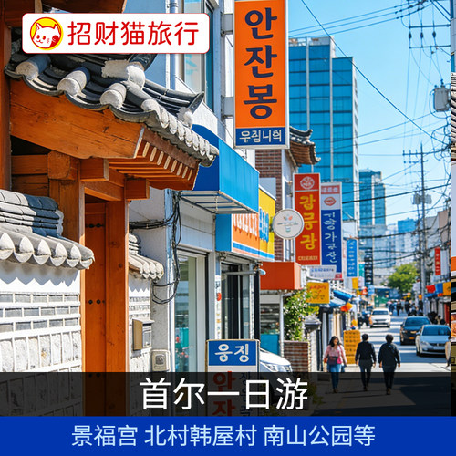 韩国首尔一日游 景福宫 首尔塔 北村韩屋村 圣水洞咖啡街