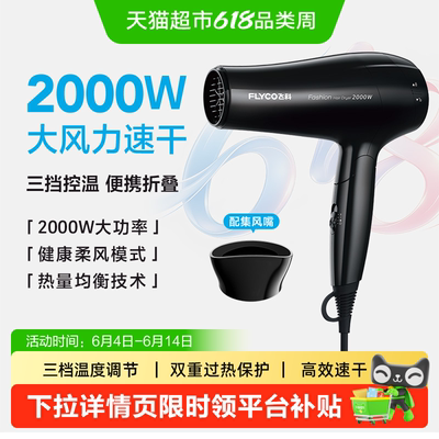 Flyco飞科2000W可折叠吹风机