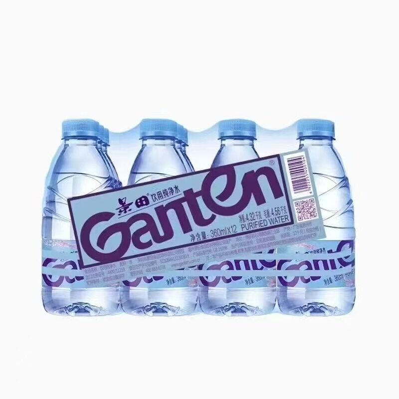 景田饮用纯净水 360ml*12瓶/48瓶小瓶塑膜装便携车载出游健饮用水