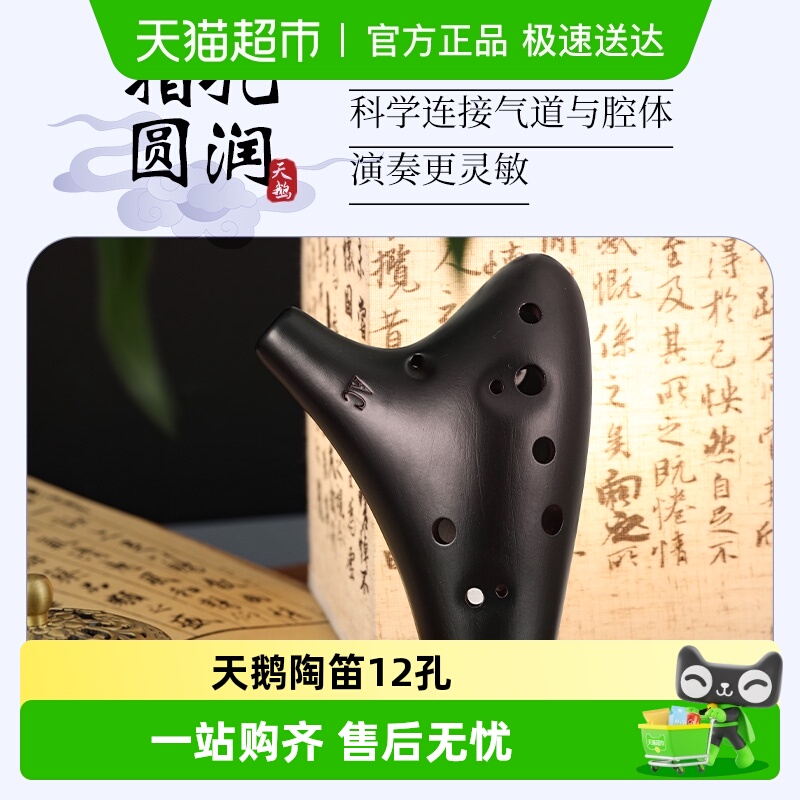 天鹅陶笛乐器12孔AC调中音