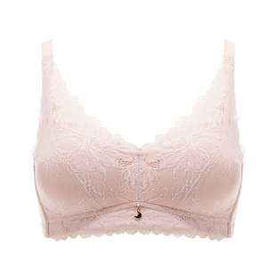 黑天鹅内衣女薄款大胸显小无钢圈文胸透气蕾丝收副乳防下垂胸罩女