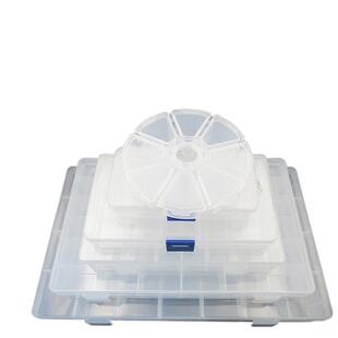 多格零件盒电子元器件透明塑料收纳盒螺丝工具配件钻头样品小盒子