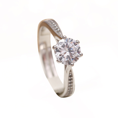 结婚对戒合成立方氧化锆日韩情侣