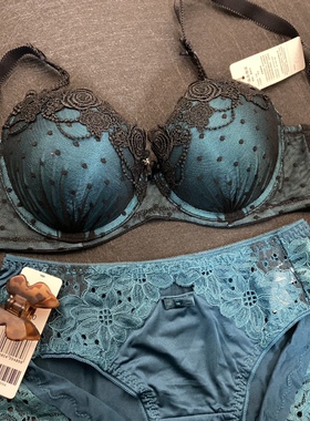 70A 75A 75B 80A 80B蓝复古刺绣调整型三排扣聚拢舒适