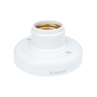 广东俊朗E27螺口灯座86型明装led圆形罗口灯头暗装灯具配件家用