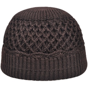 冬天中老年人帽子女奶奶妈妈手勾保暖毛线帽加厚老太太针织帽新