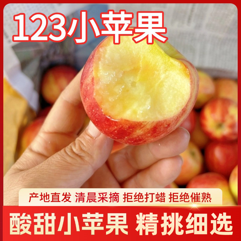 东北正宗123小苹果新鲜水果当季迷你红富士脆甜糖心嘎啦苹果整箱