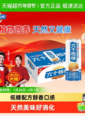 养元六个核桃精品型核桃乳植物蛋白饮料240ml*24整箱装饮料低糖