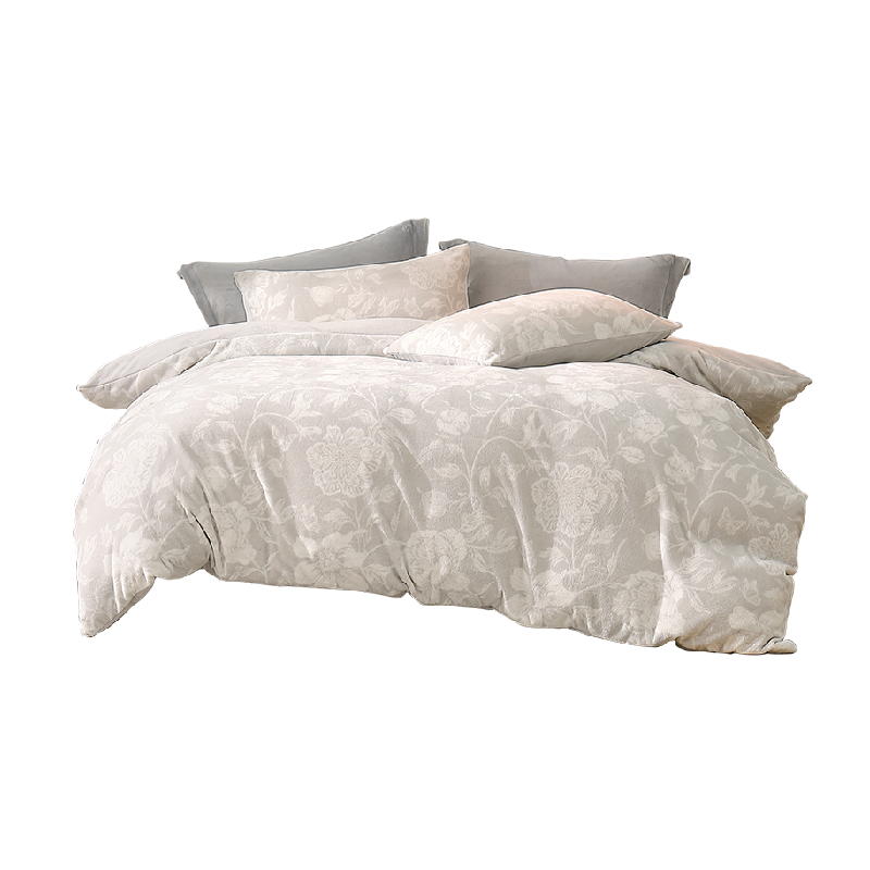 水星家纺暖绒四件套A类牛奶绒抗静电套件床单被套保暖床品25新品