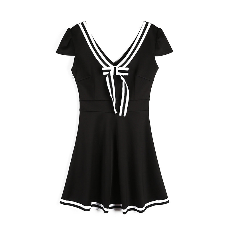 夜场裙子女性感夜店女装ktv小姐服装工衣连衣裙海军风足浴技师服