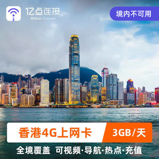 费卡针 亿点香港电话卡4G上网卡可选2G无限流量手机1 7天 免邮