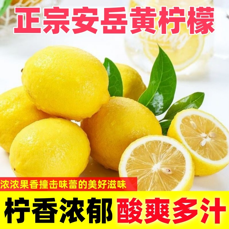四川安岳黄柠檬新鲜柠檬应季水果夏季网红饮品果茶榨汁商用鲜果