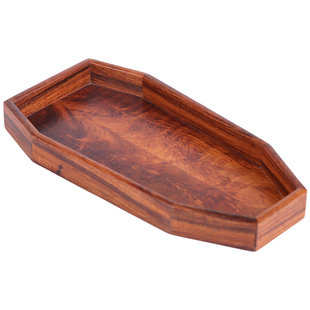 梨香院 海黄文承盘 正宗海南黄花梨木茶盘托盘家用木质文盘收纳盘