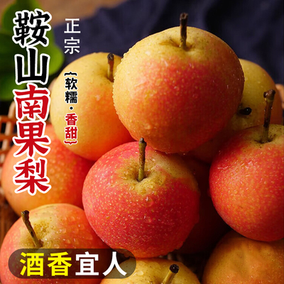 正宗鞍山南果梨酒香梨子南国梨干新鲜水果当季东北红皮冻梨包邮