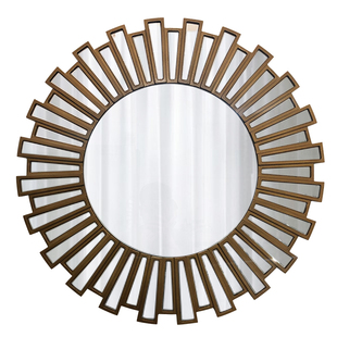 欧式装饰镜墙面壁饰镜子背景壁挂镜创意玄关镜圆镜轻奢餐边镜异形