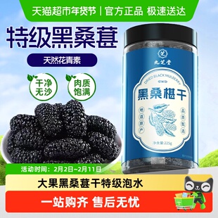 九芝堂黑桑葚干中药材即食泡酒泡水泡茶专用正品官方新疆桑葚子果