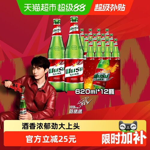 乌苏啤酒新疆风味620ml*12瓶