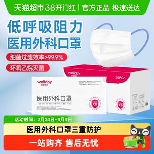 维德医疗医用外科口罩独立包装一次性夏季医用防护灭菌级低阻透气